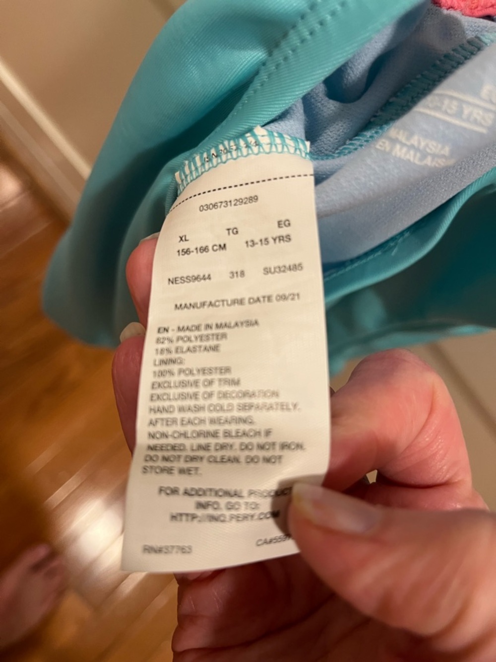 Nike girls razorback swim XL in teal and pink, NWT - Picture 11 of 13